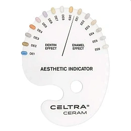 Celtra Ceram - шкала цветов Shade Aesthehic indicator (1шт.), DeguDent — фото товара