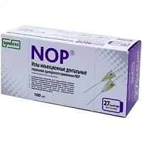 Иглы карпульные NOP 41мм*27G (100шт.), Spident — фото товара