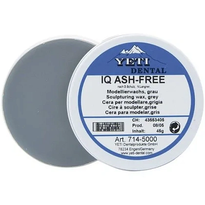 Воск моделировочный IQ Ash-free серый (45гр.), Yeti — фото товара