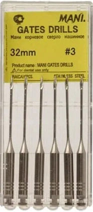 Gates drills 32мм. №3 (6шт.), Mani — фото товара